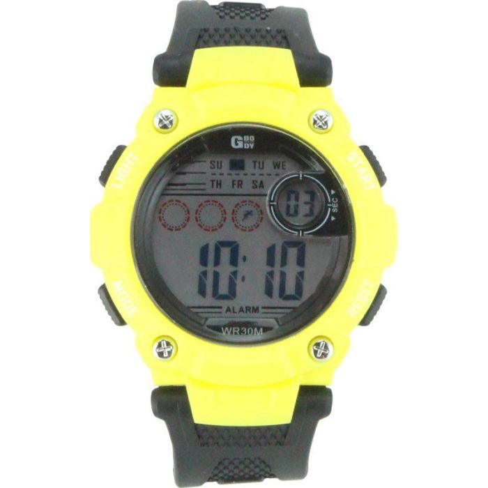 G&B TIME Reloj G-Body Digital con Pantalla LCD para Hombre, Modelo WR30M - Con Estuche