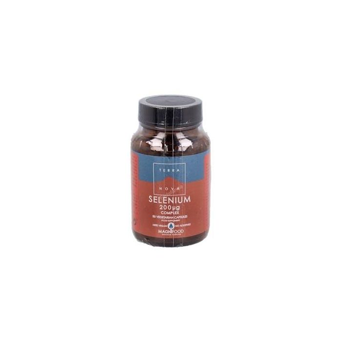 TERRANOVA Selenium 200µg Complex 50 Cápsulas - Apoyo Antioxidante, Tiroides y Próstata, Apto Veganos
