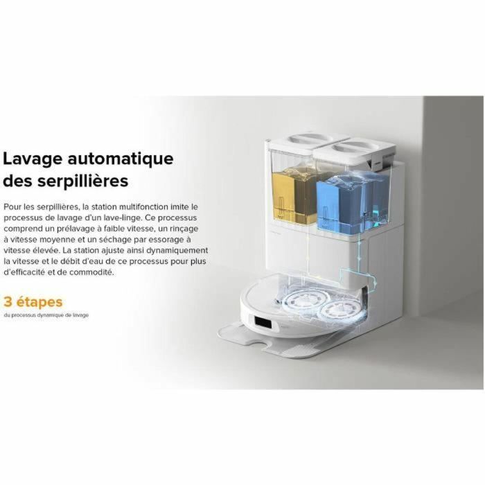Roborock ROB1727296644839 Aspiradora Robot QRevo Plus Blanca con Estación Multifunción, Potencia 7000 Pa y Mopa Extensible 5