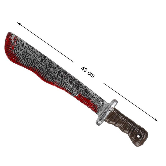 Cuchillo Halloween Machethe Manchado 43 cm