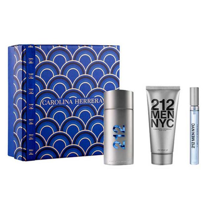Carolina Herrera 212 Men NYC Eau de Toilette 100ml + Gel After Shave 100ml + Megaspritzer 10ml para Hombre