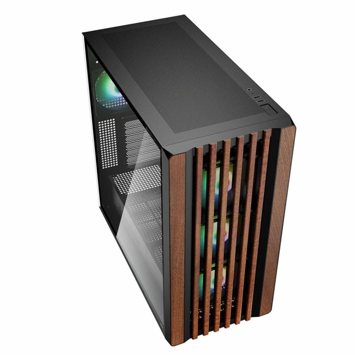 Sharkoon REBEL C70G RGB - Torre Gaming Full Tower con Panel Frontal de Madera, Cristal Templado y 4 Ventiladores RGB Negro 3 Sharkoon REBEL C70G RGB - Torre Gaming Full Tower con Panel Frontal de Madera, Cristal Templado y 4 Ventiladores RGB Negro 3