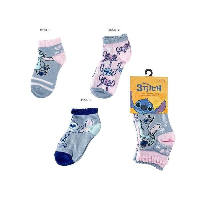Cerdá Pack Calcetines 3 Piezas Stitch T.23/26 - Modelos Surtidos 1