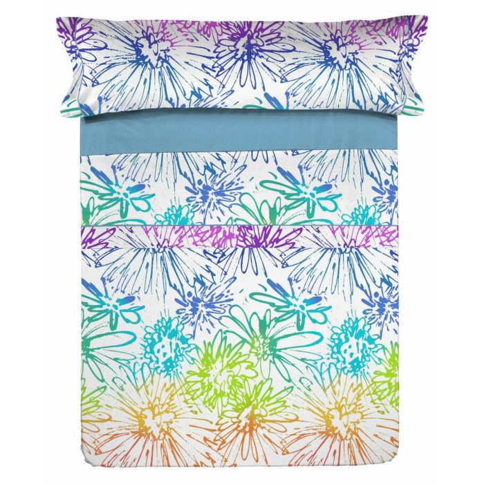 Juego de Sábanas Lois HIPPY Azul Cama de 90 0 Juego de Sábanas Lois HIPPY Azul Cama de 90 0