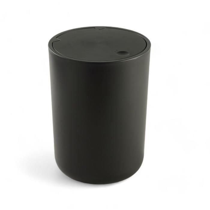 Papelera de baño - HOY - UTILITY - 8,5 L - Ø 21 x H 29 cm - Polipropileno - Negro Papelera de baño - HOY - UTILITY - 8,5 L - Ø 21 x H 29 cm - Polipropileno - Negro