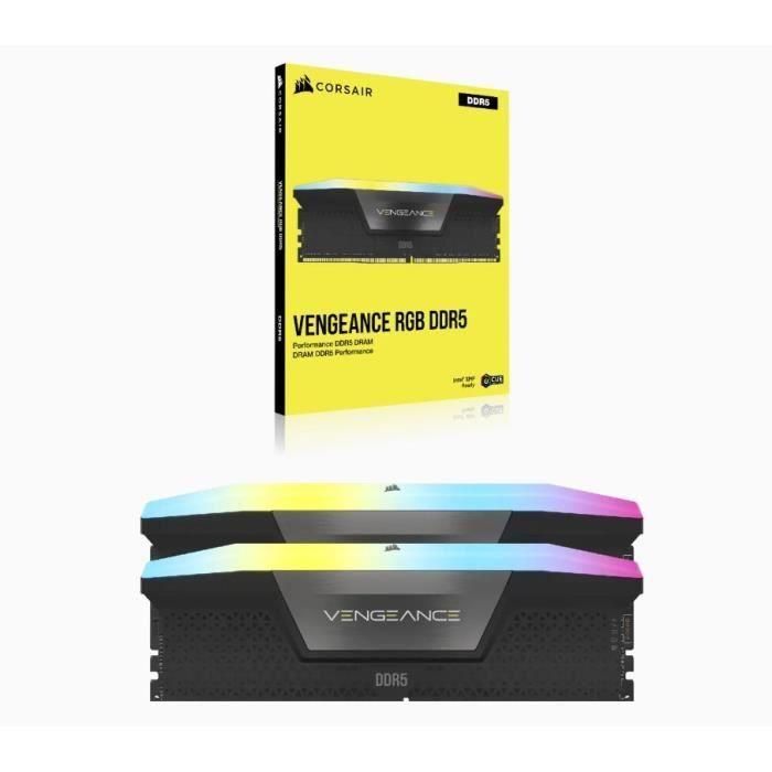 Corsair Vengeance CMH32GX5M2B5600C40K Memoria RAM 32GB (2x16GB) DDR5 5600MHz CL40 RGB DIMM 3