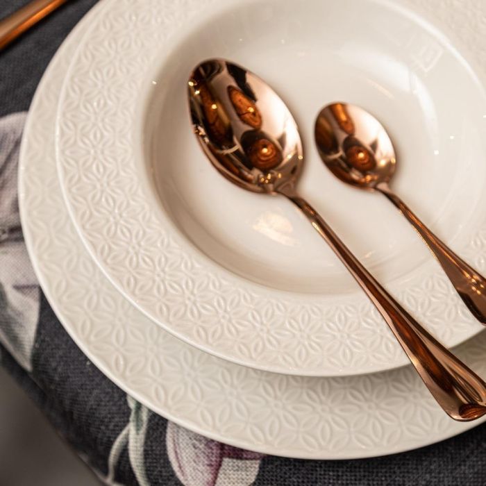 Plato Llano Blanco Porcelana Cocina 27 X 27 X 2,30 cm