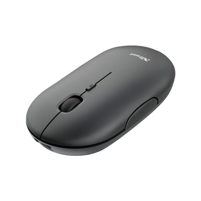 Trust Ratón Puck Inalámbrico 800-1200-1600 DPI Ultrafino Ambidiestro Recargable Negro