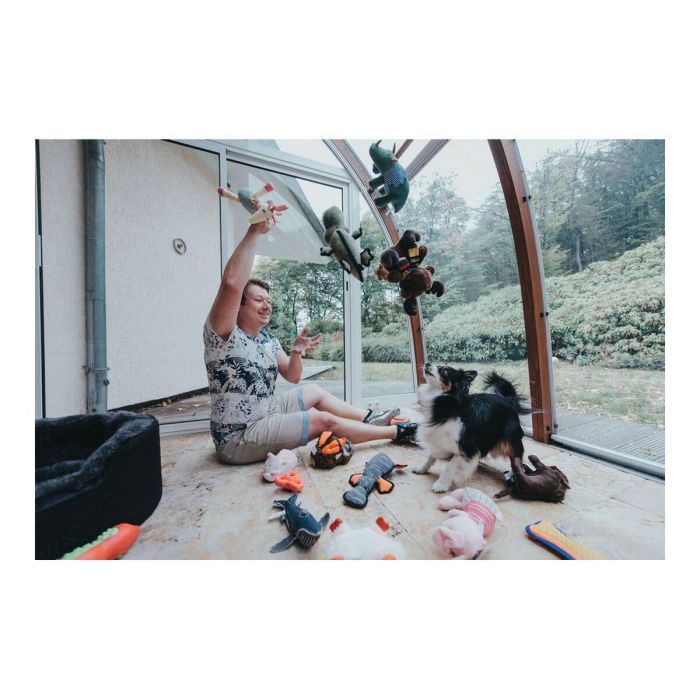 Hunter Juguete Tough Toys Mono, Diversión Inteligente e Interactiva para su Mascota, Polyester