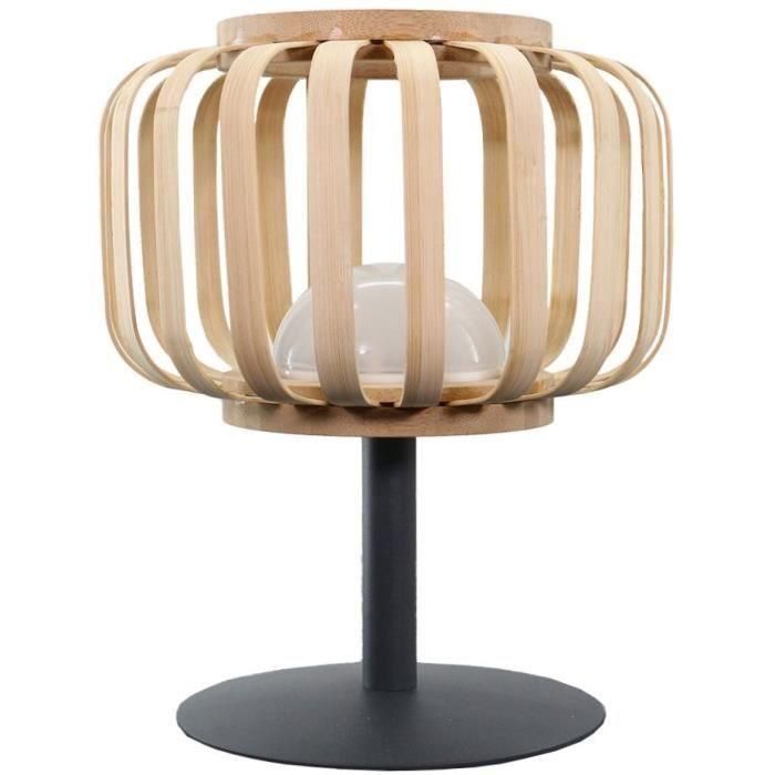 Lámpara de mesa inalámbrica - LUMISKY - STANDY MINI BAMBOO - H25 cm - Bambú natural - LED blanco cálido y blanco 2 Lámpara de mesa inalámbrica - LUMISKY - STANDY MINI BAMBOO - H25 cm - Bambú natural - LED blanco cálido y blanco 2