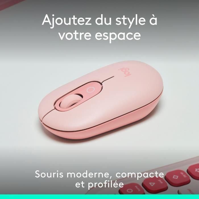 Ratón Logitech POP Rosa 1