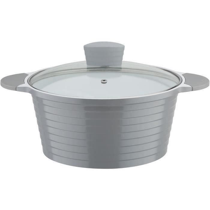 GSW Olla de Aluminio Fundido con Tapa Antiadherente GREBLON CK Inducción sin PTFE/PFOA Diseño Bolero Grey 28 cm 0 GSW Olla de Aluminio Fundido con Tapa Antiadherente GREBLON CK Inducción sin PTFE/PFOA Diseño Bolero Grey 28 cm 0
