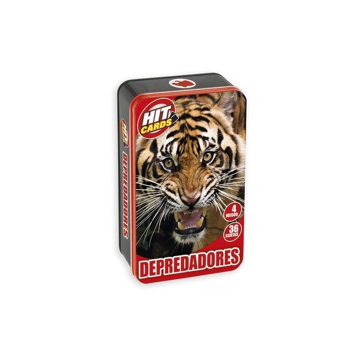 Juego Imagiland Hit Cards Caja Metalica Depredadores
