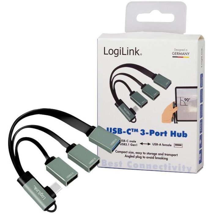 Logilink USB-HUB 3-Port,2xUSB2.0AF + 1xUSB3.0AF,gewink.Steck 4