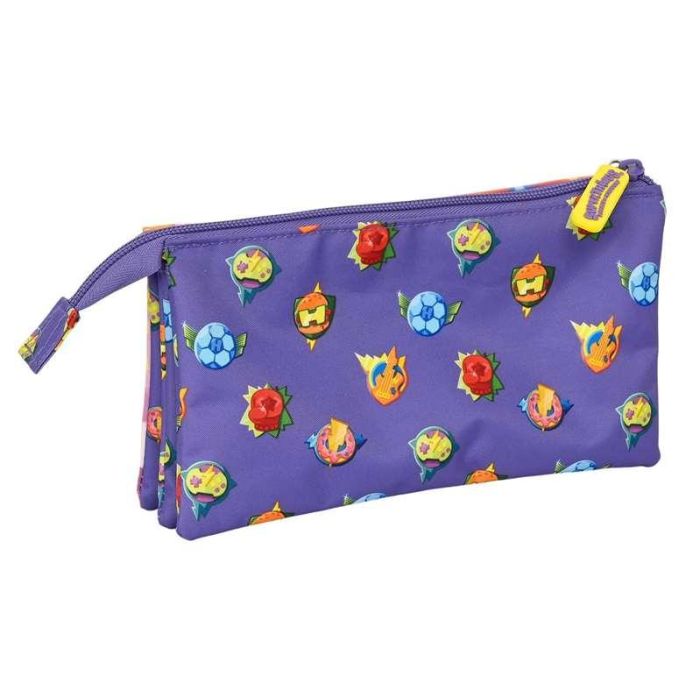 Portatodo Triple SuperThings Guardians of Kazoom Morado Amarillo (22 x 12 x 3 cm) 1 Portatodo Triple SuperThings Guardians of Kazoom Morado Amarillo (22 x 12 x 3 cm) 1