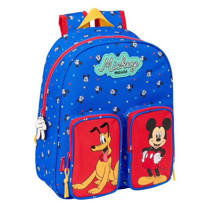 Mochila Escolar Mickey Mouse Clubhouse Good day Azul 28 x 34 x 10 cm