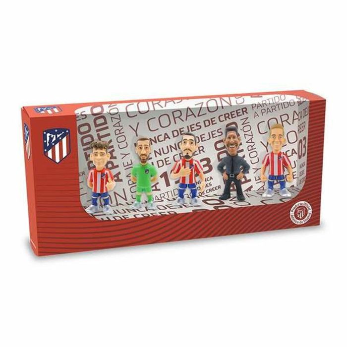 Minix Pack de 5 Figuras Coleccionables de Fútbol Atlético de Madrid - 7 cm de Altura - Juguete Infantil para Niños y Niñas +3 Años Minix Pack de 5 Figuras Coleccionables de Fútbol Atlético de Madrid - 7 cm de Altura - Juguete Infantil para Niños y Niñas +3 Años