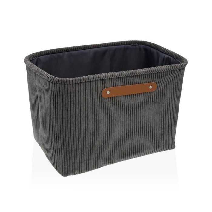 Cesta Corduroy Gris Os. Rect. Versa 26X25CM (2 Unidades) Cesta Corduroy Gris Os. Rect. Versa 26X25CM (2 Unidades)