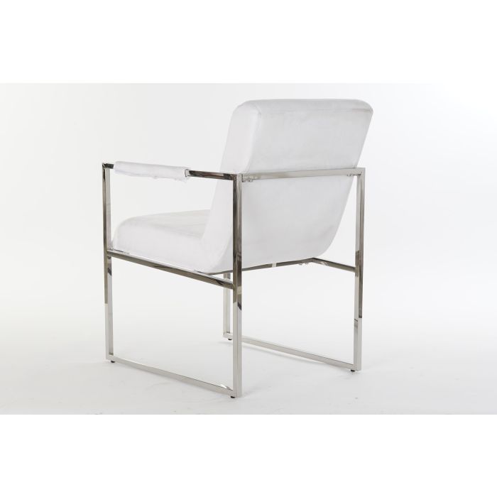 DKD Home Decor Butaca Blanco Acero y Poliester 68 x 92 x 56 cm 6