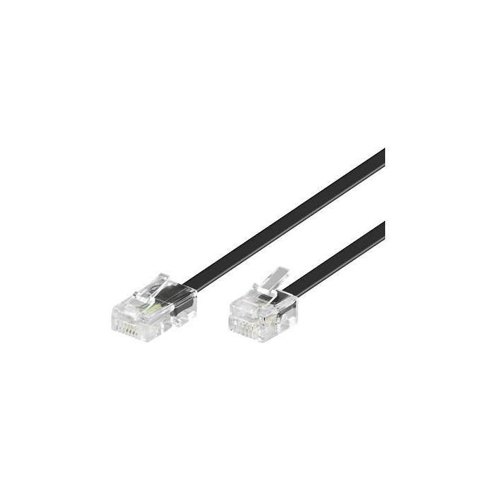 MicroConnect MPK451S Cable RJ11 a RJ45 Macho/Macho 1m Negro para Conexión Telefónica a Red
