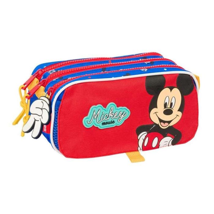 Bolso Escolar Portatodo Safta Triple Big Mickey Mouse Good Day 100x215x80 mm Bolso Escolar Portatodo Safta Triple Big Mickey Mouse Good Day 100x215x80 mm