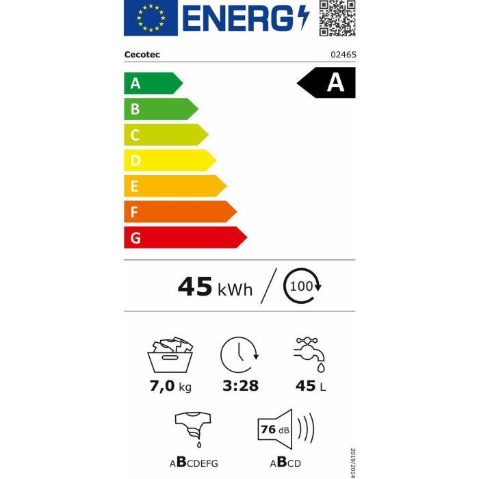 Lavadora Cecotec Bolero Dresscode 7500 Inverter 7 kg 2