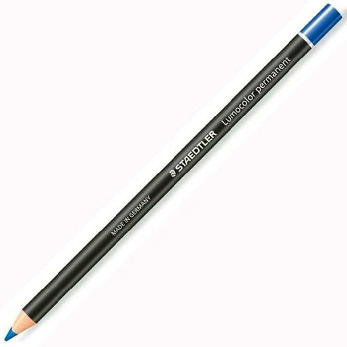 Lápices Staedtler Lumocolor Permanent Glasochrom Permanente Azul (12 Unidades) 1