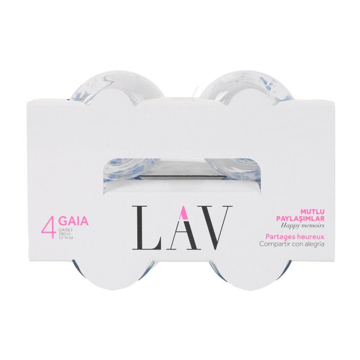 Set de 4 Vasos Gaia Flores 360 cc - LAV (6 Cajas) 3 Set de 4 Vasos Gaia Flores 360 cc - LAV (6 Cajas) 3