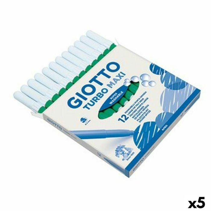Set de Rotuladores Giotto Turbo Maxi Verde (5 Unidades) 0 Set de Rotuladores Giotto Turbo Maxi Verde (5 Unidades) 0
