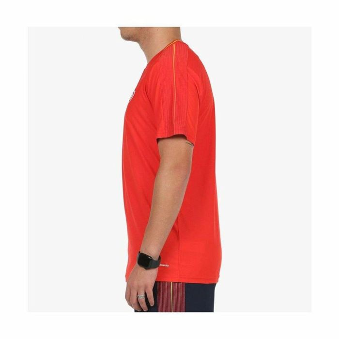 Camiseta de Manga Corta Hombre Bullpadel Exudo  Rojo 1