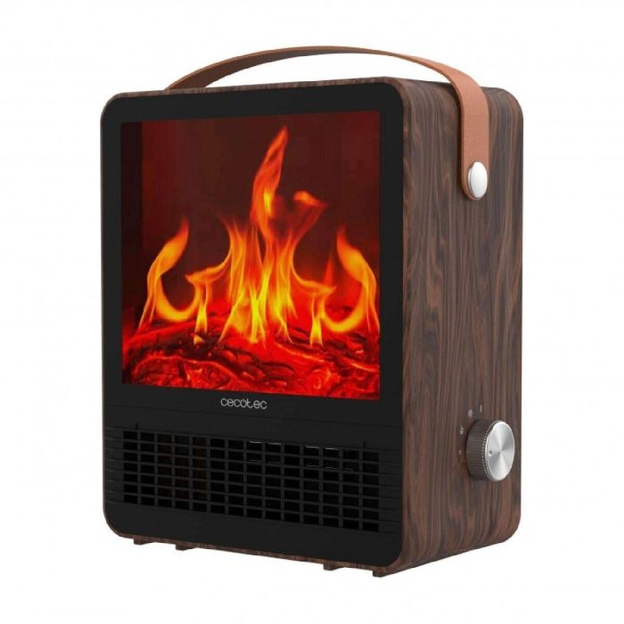 Calefactor Cerámico Eléctrico Cecotec ReadyWarm 1500 Ceramic Flames Negro 1500 W