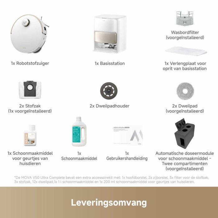 Mova MOV6977728943794 Robot aspirador V50 - 24.000 Pa - Limpieza térmica suelos DuoSolution 1