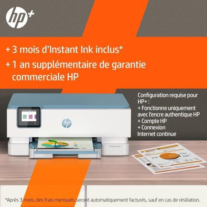 Impresora de inyección de tinta a color HP Envy Inspire 7221e All-in-One Color Copy Scan - 6 meses Tinta instantánea incluida con HP+ 3