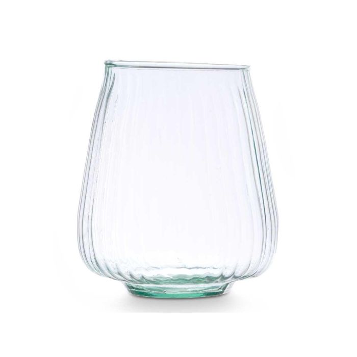 Jarron Vidrio Reciclado Rayado 19,5 Cm Giftdecor (4 Unidades) 2 Jarron Vidrio Reciclado Rayado 19,5 Cm Giftdecor (4 Unidades) 2