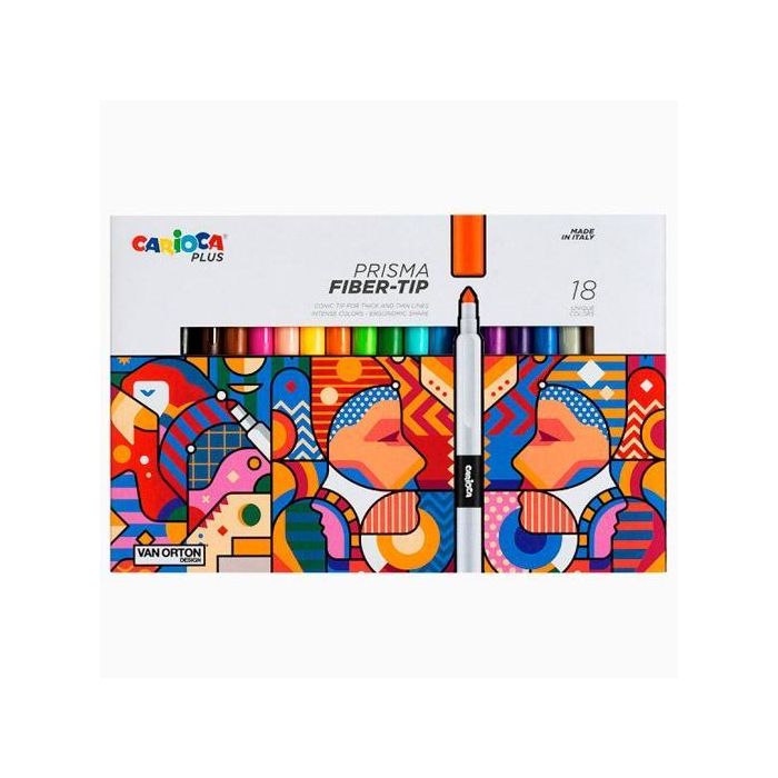 Carioca Plus Rotuladores Prisma Colores Surtidos Caja 18 Ud