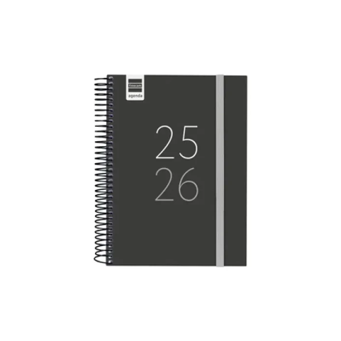 Finocam Agenda Secundaria Espiral 8º 1Dp Negro 2025-2026 - Organización Estudiantil con Diseños en Tendencia Finocam Agenda Secundaria Espiral 8º 1Dp Negro 2025-2026 - Organización Estudiantil con Diseños en Tendencia