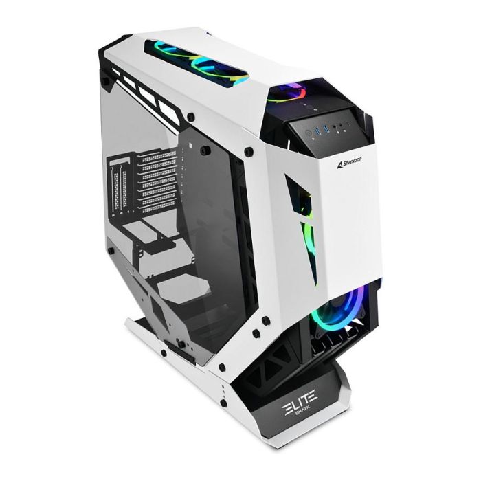 Sharkoon ELITE SHARK CA700 Torre PC Negro Blanco con Panel de Vidrio Templado 3 Sharkoon ELITE SHARK CA700 Torre PC Negro Blanco con Panel de Vidrio Templado 3