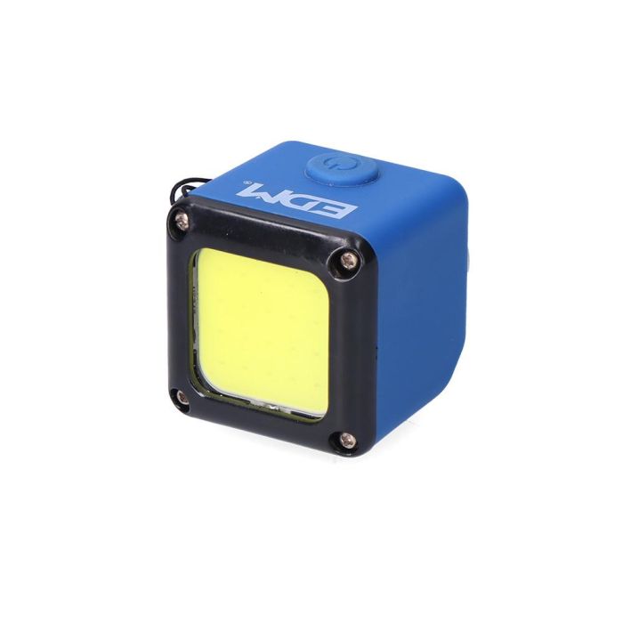 Edm Linterna Cubo LED Recargable 3W 300LM, Función Power Bank, USB + Imán, Colores Surtidos 1 Edm Linterna Cubo LED Recargable 3W 300LM, Función Power Bank, USB + Imán, Colores Surtidos 1