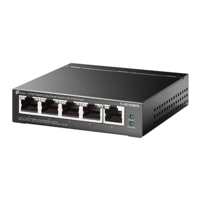 TP-Link TL-SG105MPE Switch L2 Gestionable por Web con 5 Puertos RJ45 Gigabit Ethernet (10/100/1000), PoE de 120W, 10Gbps de Capacidad, Negro 1