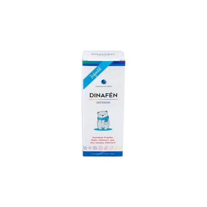 Dinafen Infantil 250ml para Niños con Equinácea, Propóleo, Zinc y Vitaminas C y D para el Sistema Inmunitario