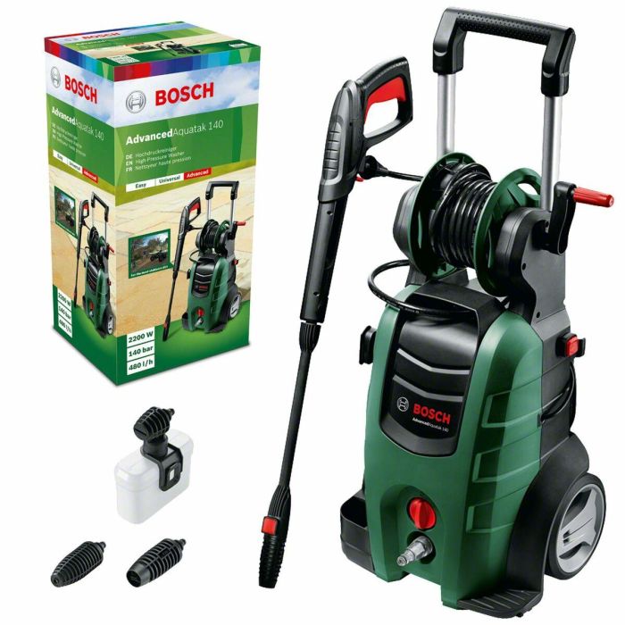 Bosch AdvancedAquatak 140 Lavadora Alta Presión - 140 bar, 2100 W, 8m manguera, boquillas chorro, giratoria y limpieza, depósito 550ml. 6 Bosch AdvancedAquatak 140 Lavadora Alta Presión - 140 bar, 2100 W, 8m manguera, boquillas chorro, giratoria y limpieza, depósito 550ml. 6