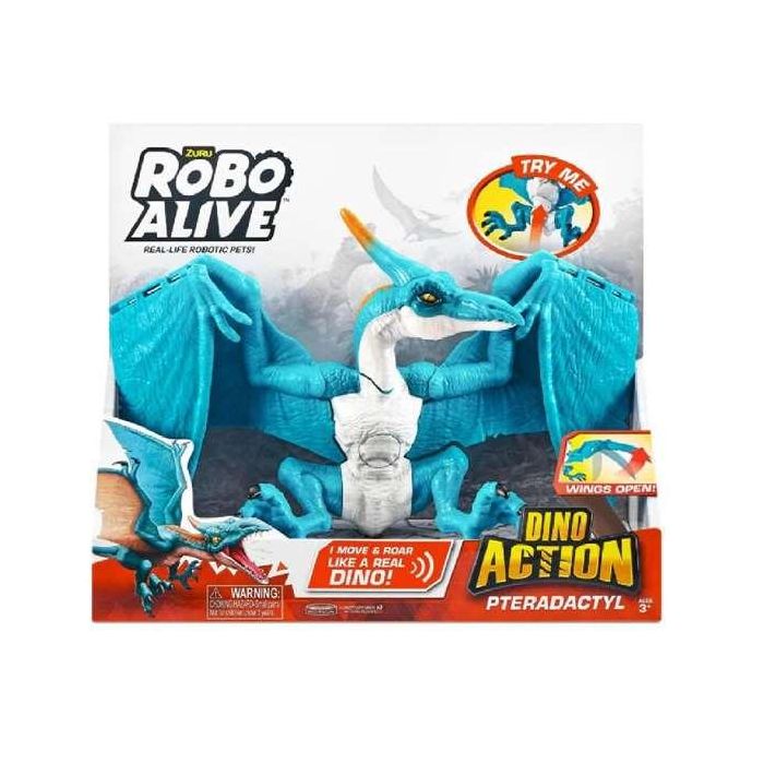 Figura dinosaurio pterodáctilo robo alive, dino action, 43x18x8cm