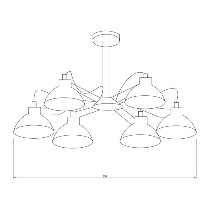 Lámpara Colgante Bratsk de Metal con Diseño Industrial Elegante, Ideal para Comedor, Dormitorio, Cocina y Oficina, Iluminación LED E27 SKD-P80014 6 Lámpara Colgante Bratsk de Metal con Diseño Industrial Elegante, Ideal para Comedor, Dormitorio, Cocina y Oficina, Iluminación LED E27 SKD-P80014 6