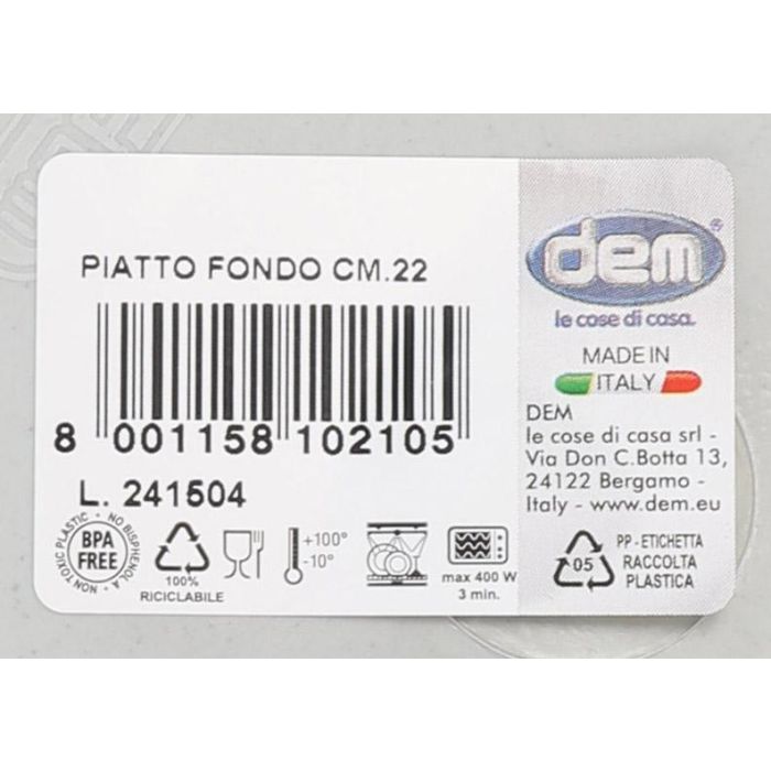 Plato Hondo Inside 22 cm - Dem (36 Unidades) 6 Plato Hondo Inside 22 cm - Dem (36 Unidades) 6