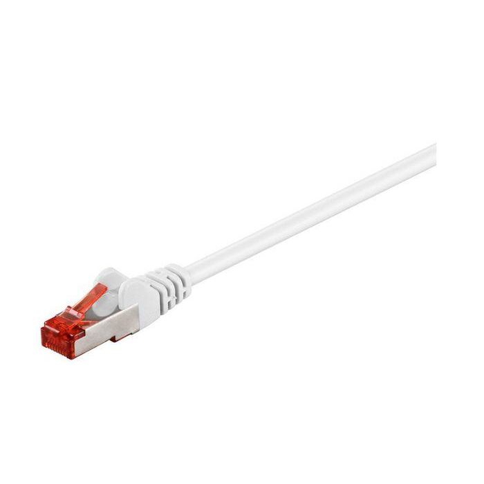 MicroConnect Cable de Red F/UTP CAT6 Apantallado, 7.5m, Blanco para Conexión Rápida y Segura, Anti-EMI