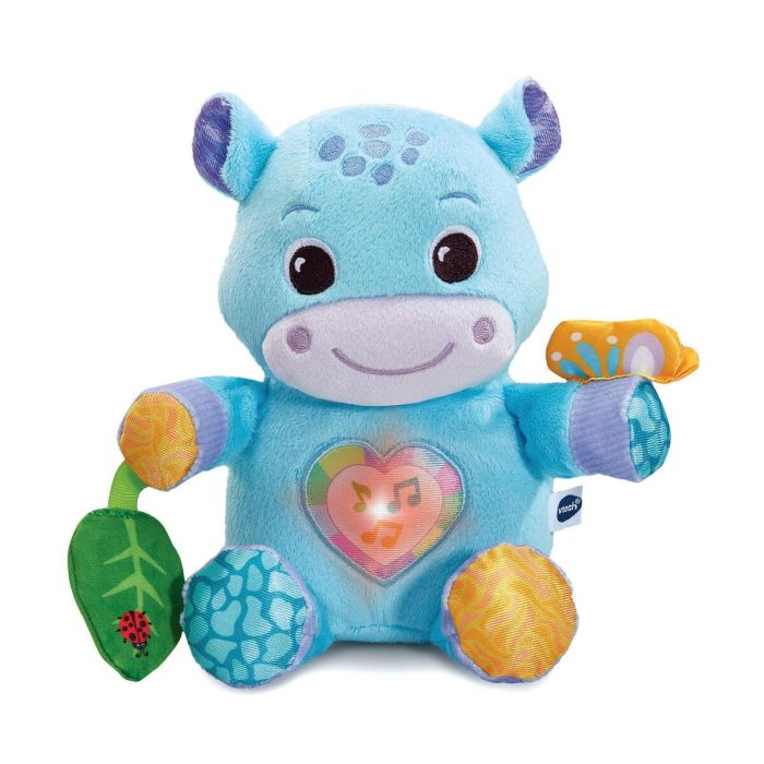Vtech Baby VTE3417765777059 Hipopótamo de Peluche Théo, Juguete Suave Ecológico para Bebés de Plástico Reciclado
