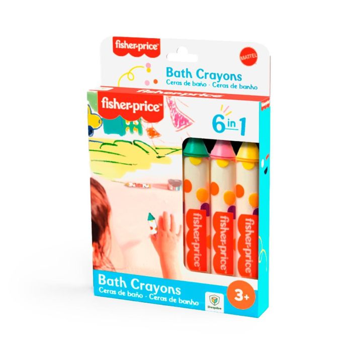 Fisher Price 920D00302 Pack 6 Ceras de Baño Seguras para Niños, Fácil Limpieza, Colores Surtidos, para Bañera y Azulejos