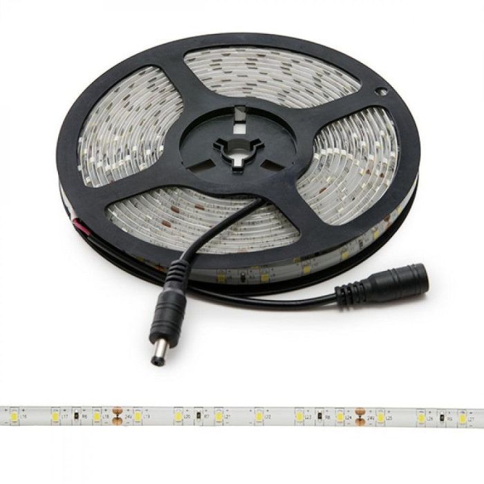 Tira de 300 LEDs 40W 4.000Lm CRI85 6000ºK SMD2835 24VDC IP65 x5M 40.000H [GR-RDT2835-60-24-IP65-CW]-Blanco Frío 1