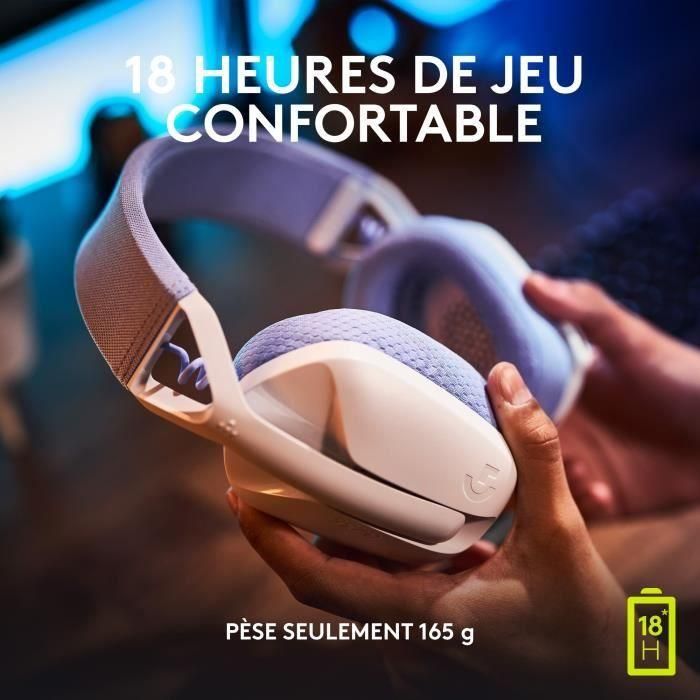 Logitech -G435 LIGHTSPEED Wireless Gaming Headset - BLANCO - Bluetooth liviano con micrófono incorporado para Dolby Atmos, PC, PS4, PS5, Mobile 5 Logitech -G435 LIGHTSPEED Wireless Gaming Headset - BLANCO - Bluetooth liviano con micrófono incorporado para Dolby Atmos, PC, PS4, PS5, Mobile 5