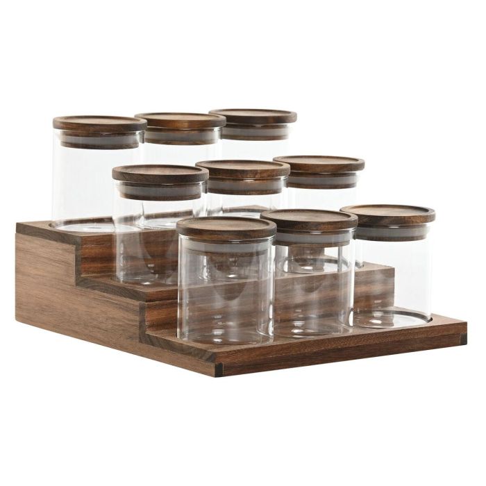 Especiero Basicos DKD Home Decor Natural 25.6 x 16 x 24 cm Set de 9 Especiero Basicos DKD Home Decor Natural 25.6 x 16 x 24 cm Set de 9
